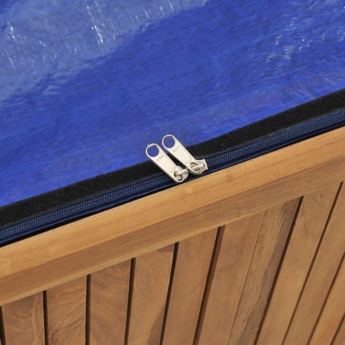 Opbevaringsboks til haven 150x50x55 cm massivt teaktræ