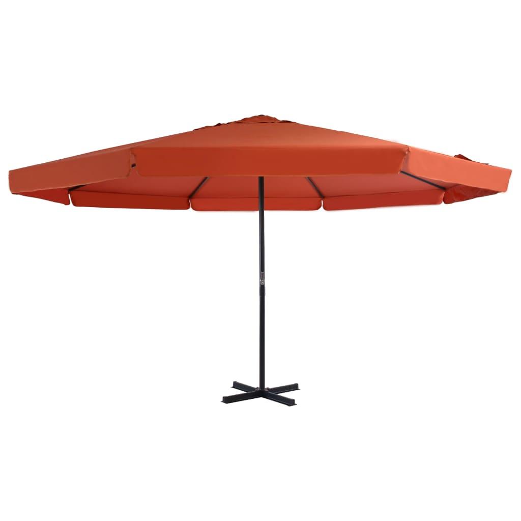 Udendørs parasol aluminiumsstang 500 cm terracotta
