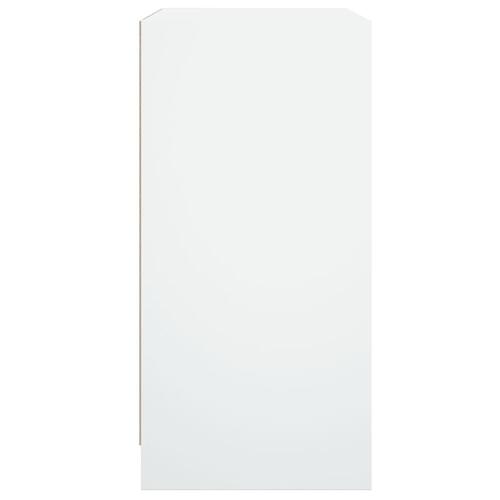 Skab med glaslåger 68x37x75,5 cm hvid