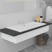 Indbygget håndvask 91x39,5x18,5 cm keramisk hvid
