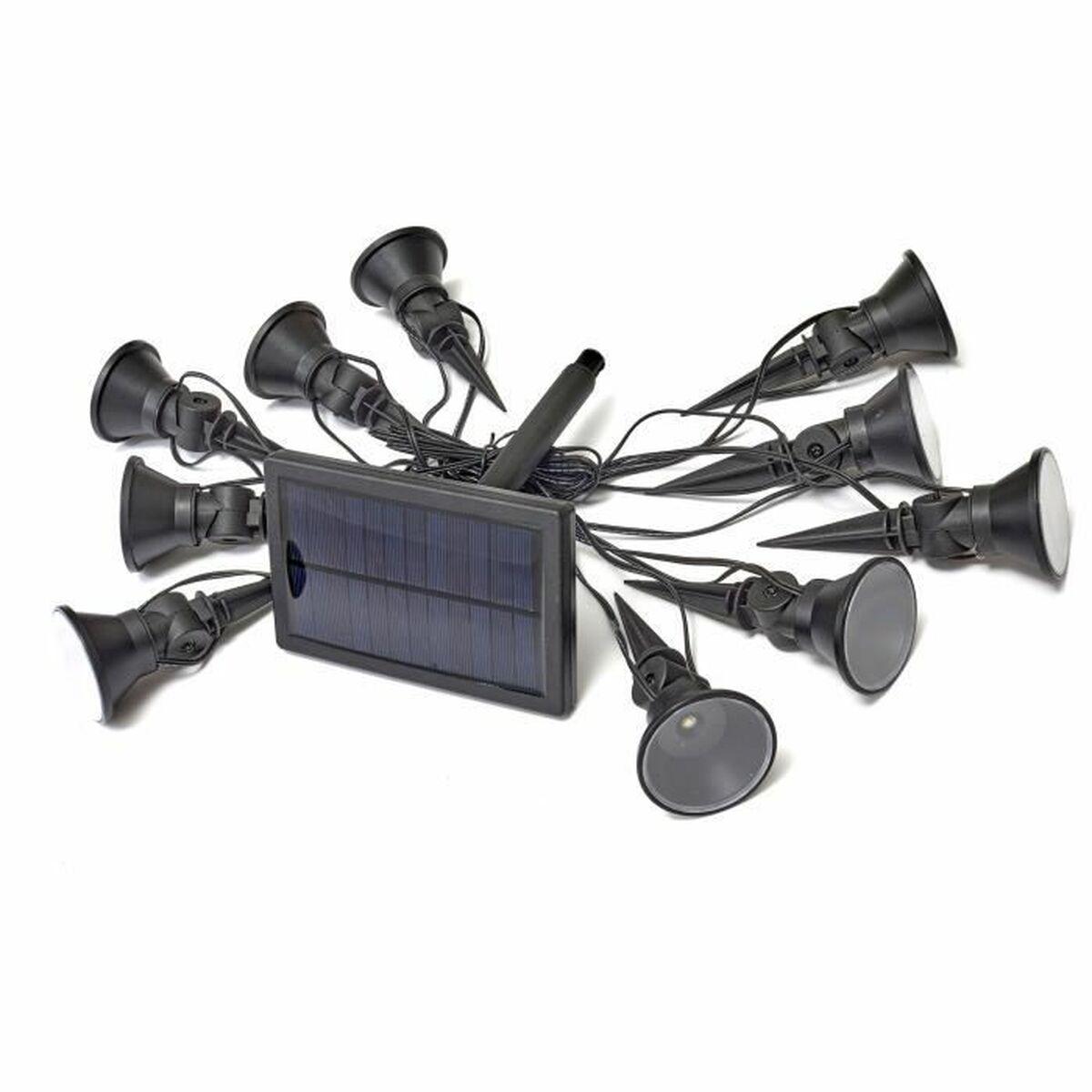 Solcelle LED guirlande Garland Multispot 10-pak, 5 lm, sort