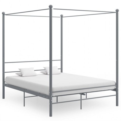 Himmelseng - sengestel i metal 160×200 cm, grå