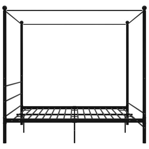 Sengestel til himmelseng 180x200 cm metal sort