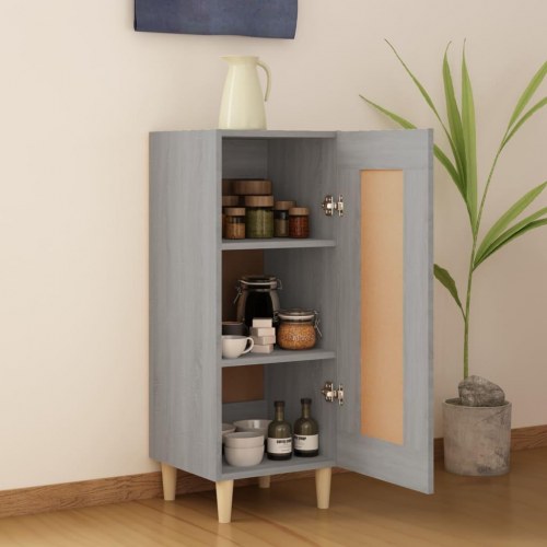 Skænk 34,5×34×90 cm i konstrueret træ - grå sonoma-eg