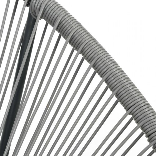 Udendørs gyngestol polyrattan grå