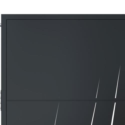 Havelåge 105x155 cm stål græsdesign antracitgrå