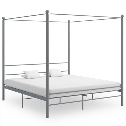Sengestel til himmelseng 180×200 cm - metal, grå