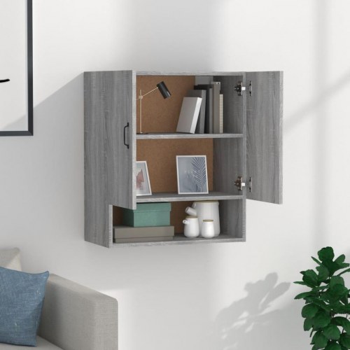 Vægskab 60×31×70 cm i konstrueret træ - grå sonoma-eg
