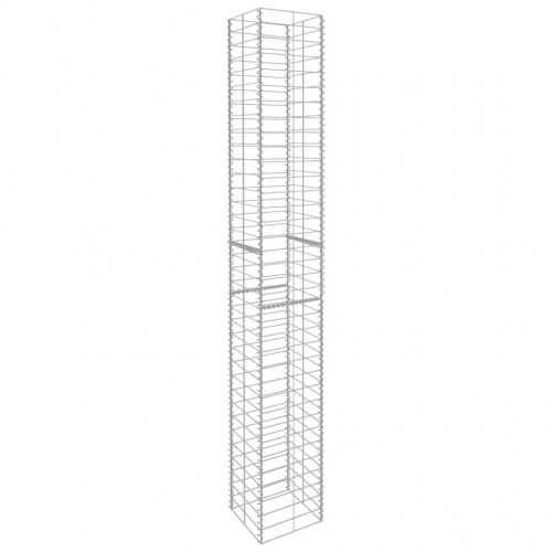 Gabionkurve 3 stk. 25 x 25 x 197 cm - galvaniseret stål
