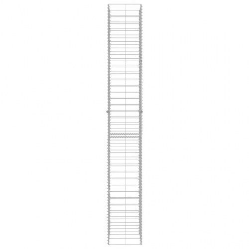 Gabionkurve 3 stk. 25 x 25 x 197 cm - galvaniseret stål