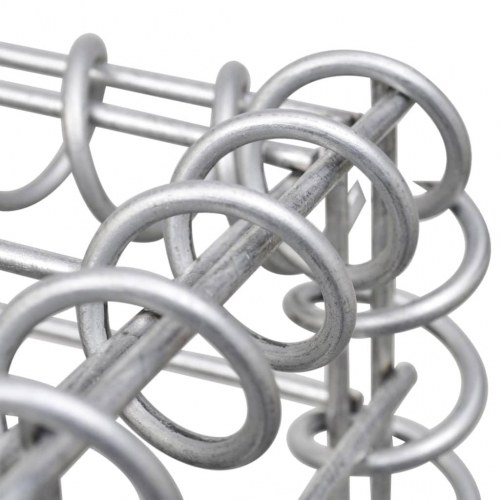 Gabionkurve 3 stk. 25 x 25 x 197 cm - galvaniseret stål