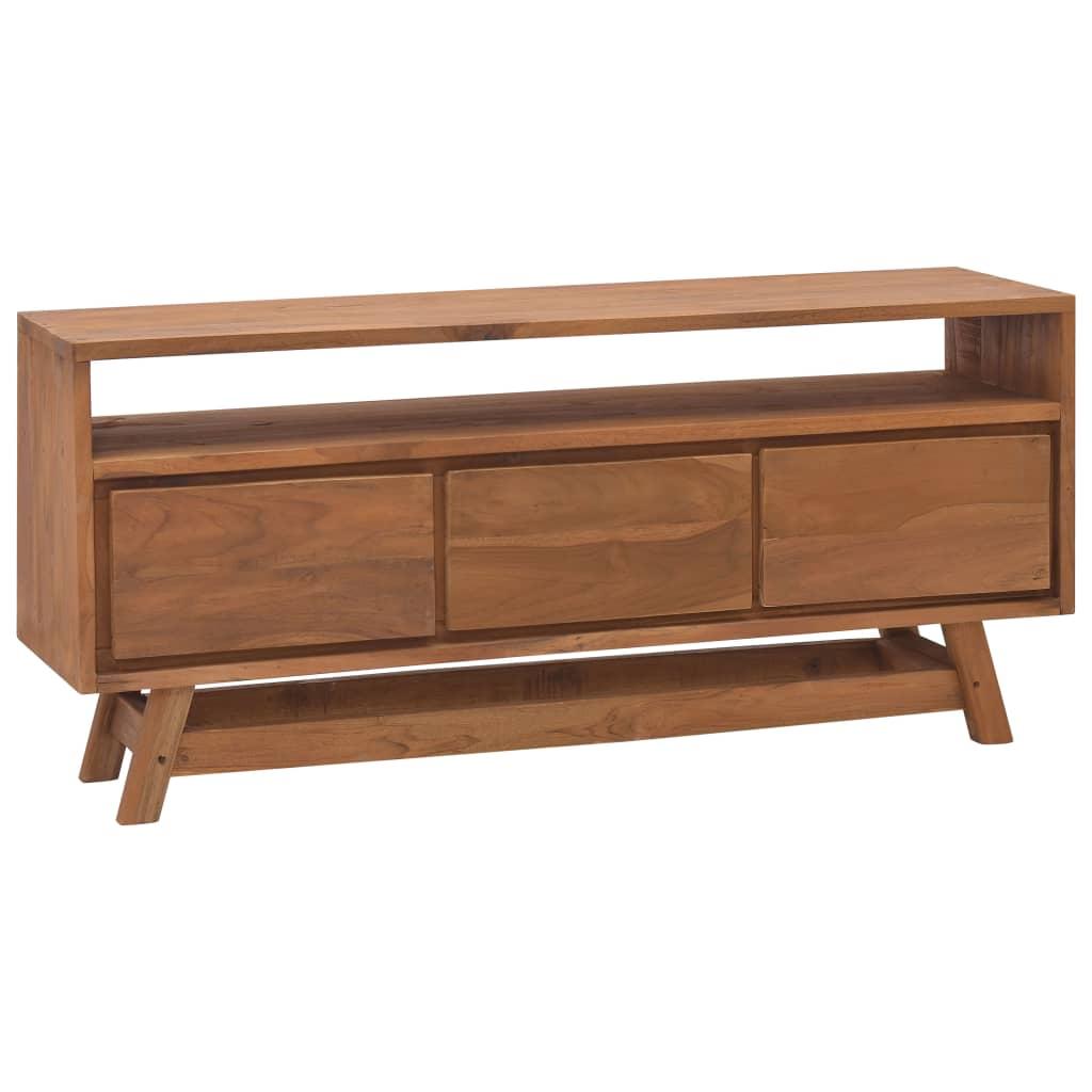 Tv-skab 110x30x50 cm massivt teaktræ