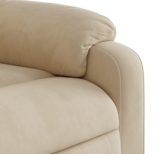 Massagestol i mikrofiberstof - cremefarvet