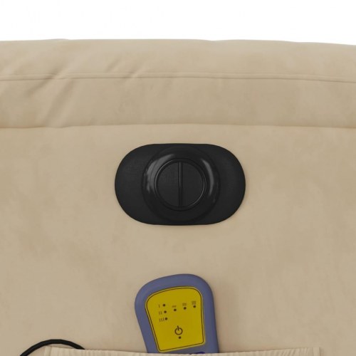 Massagestol i mikrofiberstof - cremefarvet