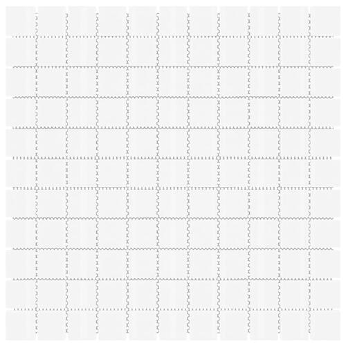 Mosaikfliser 11 stk. 30x30 cm glas hvid