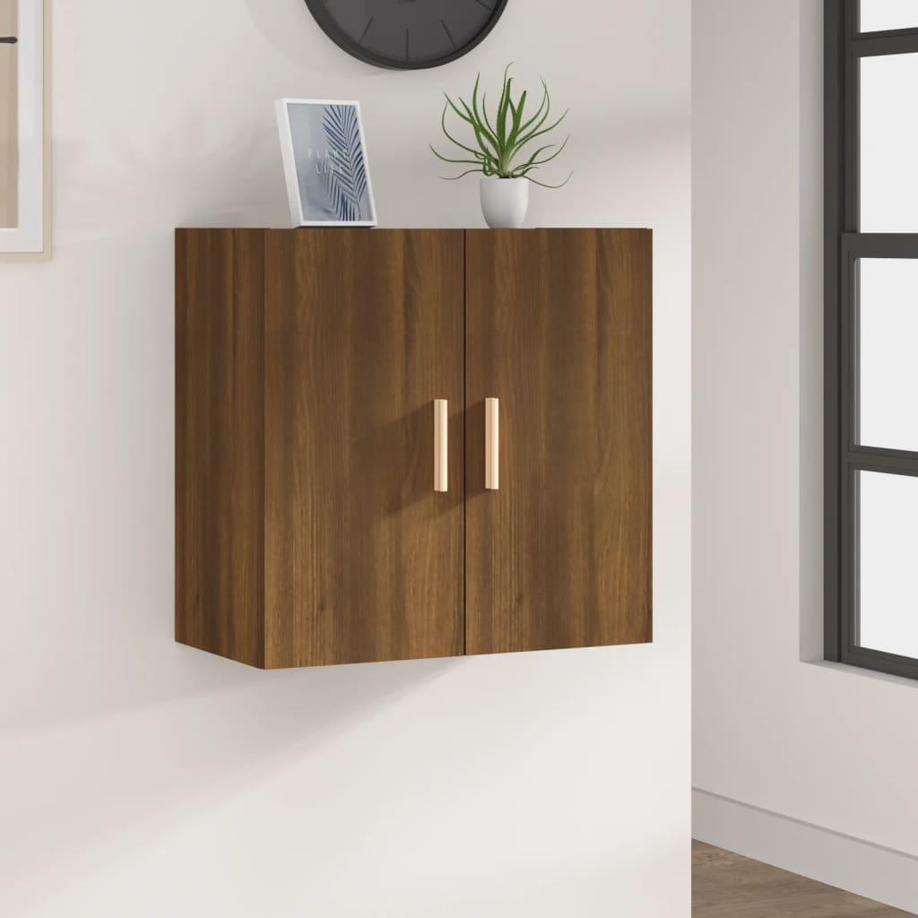 Vægskab 60x30x60 cm konstrueret træ brun egetræsfarve