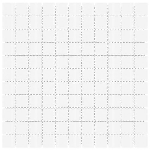 Mosaikfliser 22 stk. 30x30 cm glas hvid