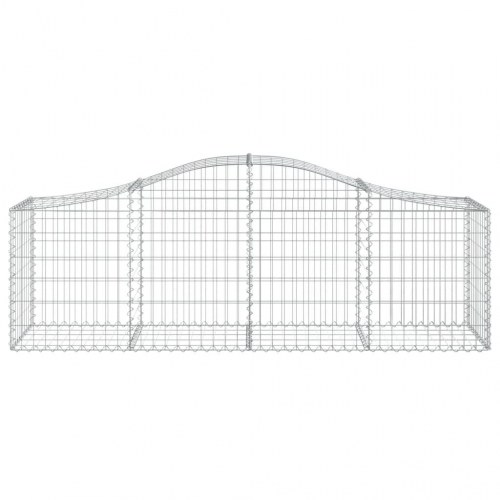 Buede gabionkurve - 10 stk. 200×50×60/80 cm i galvaniseret jern