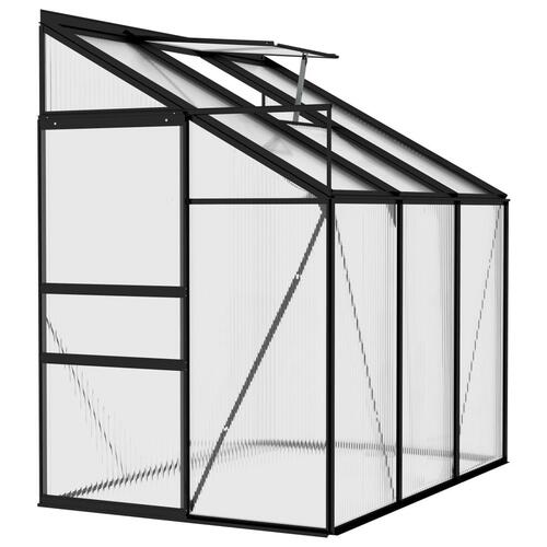 Drivhus 3,8 m³ aluminium antracitgrå