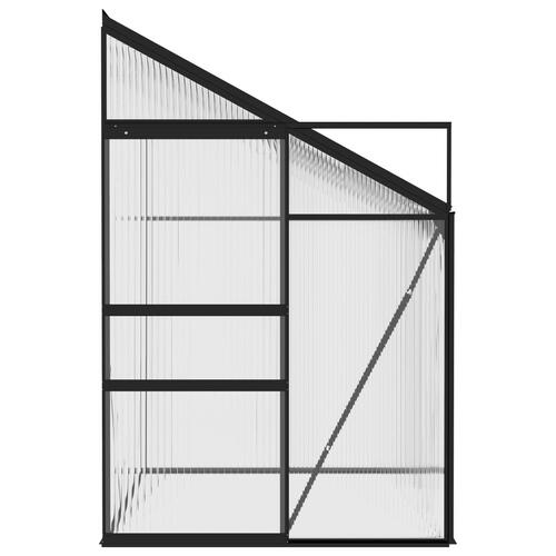 Drivhus 3,8 m³ aluminium antracitgrå