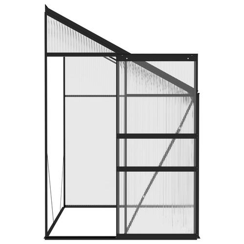Drivhus 3,8 m³ aluminium antracitgrå