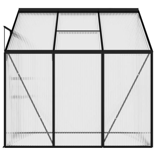 Drivhus 3,8 m³ aluminium antracitgrå