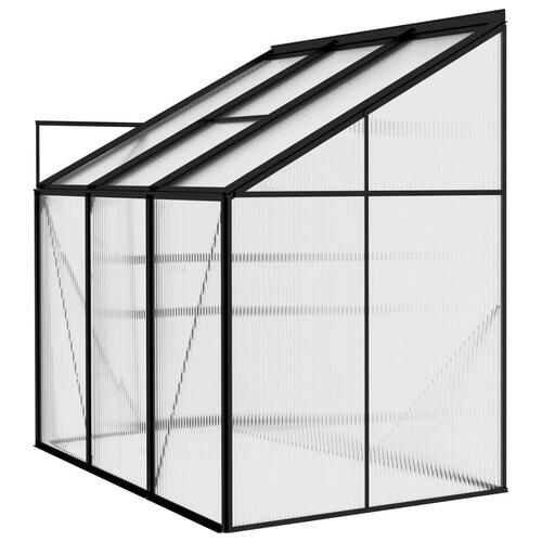 Drivhus 3,8 m³ aluminium antracitgrå