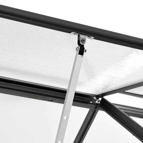 Drivhus 3,8 m³ aluminium antracitgrå