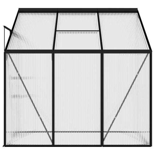 Drivhus 3,8 m³ aluminium antracitgrå