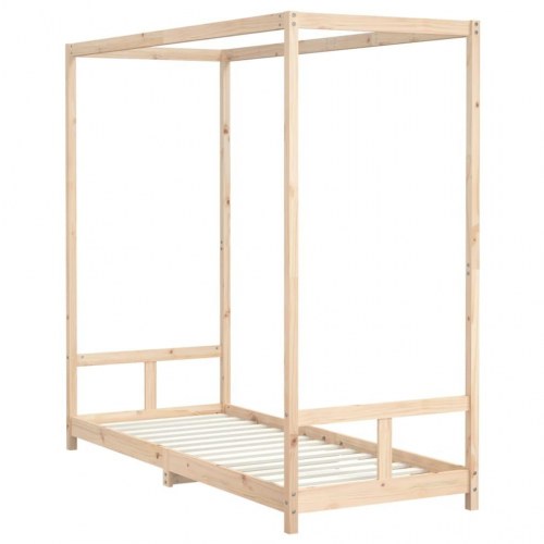 Sengeramme til juniorseng 80×200 cm - massivt fyrretræ, himmelseng