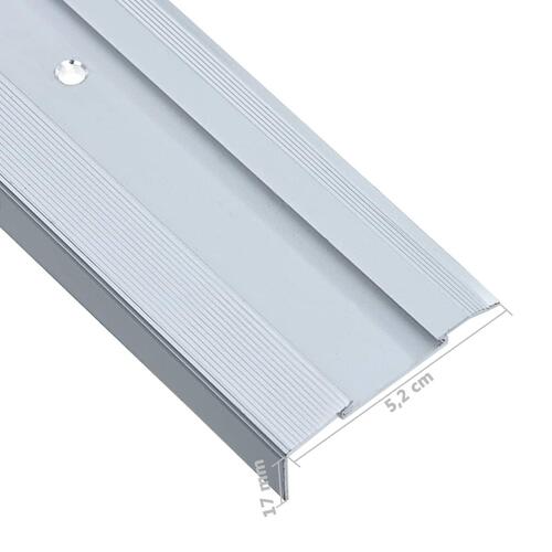 15 stk. trappelister L-facon 100 cm aluminium sølvfarvet
