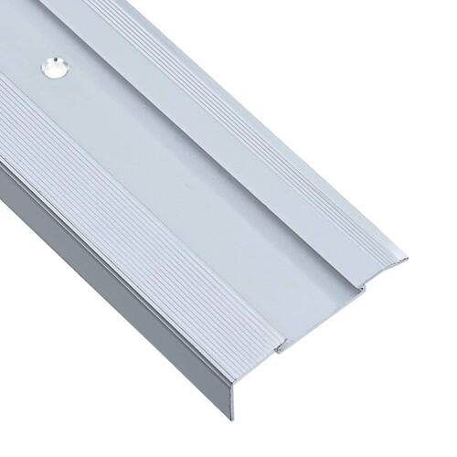 15 stk. trappelister L-facon 134 cm aluminium sølvfarvet