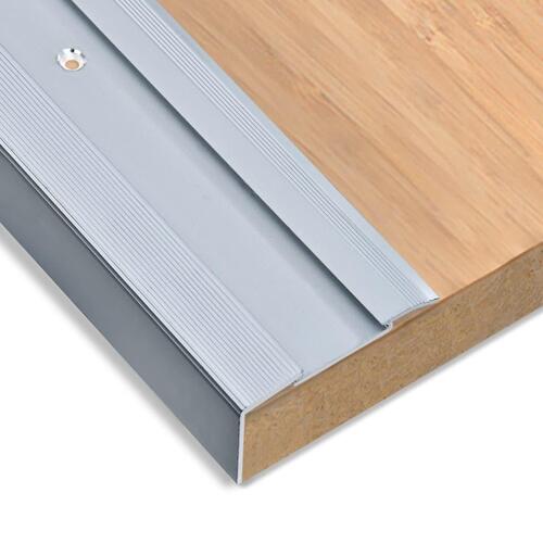 15 stk. trappelister L-facon 134 cm aluminium sølvfarvet