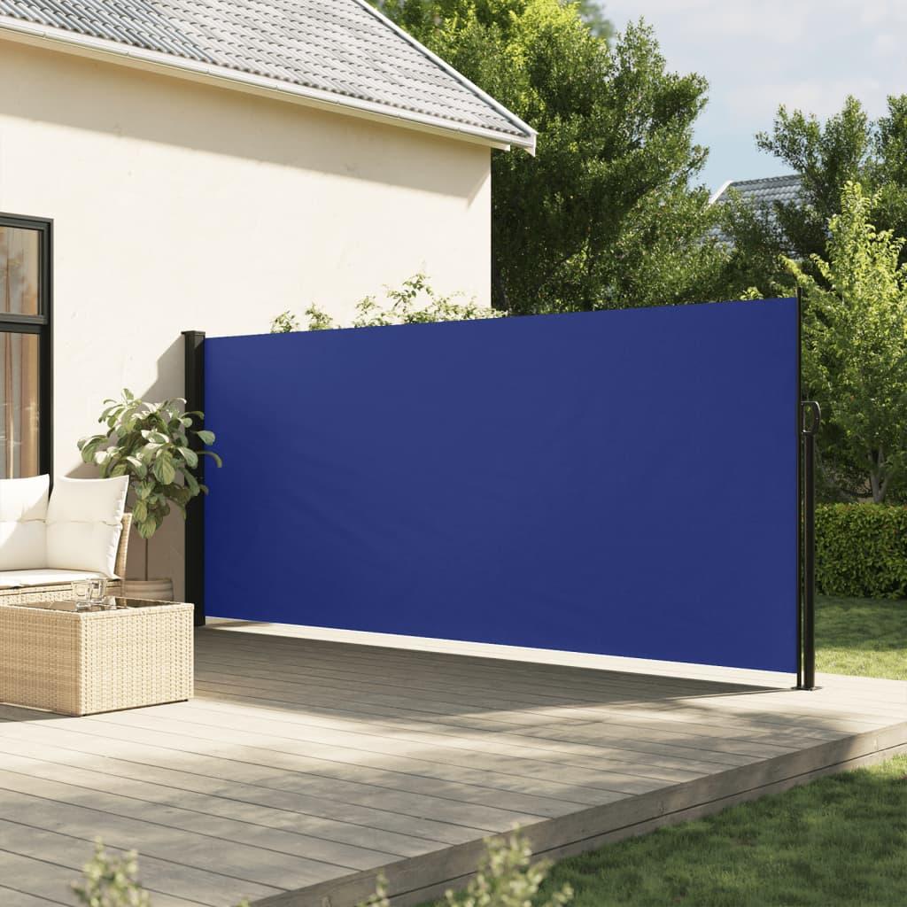Sidemarkise 160x300 cm sammenrullelig blå