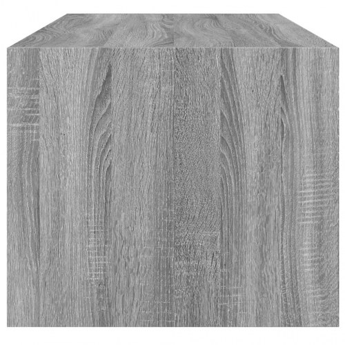 Sofabord med glaslåger 102 x 50 x 42 cm - grå sonoma-eg