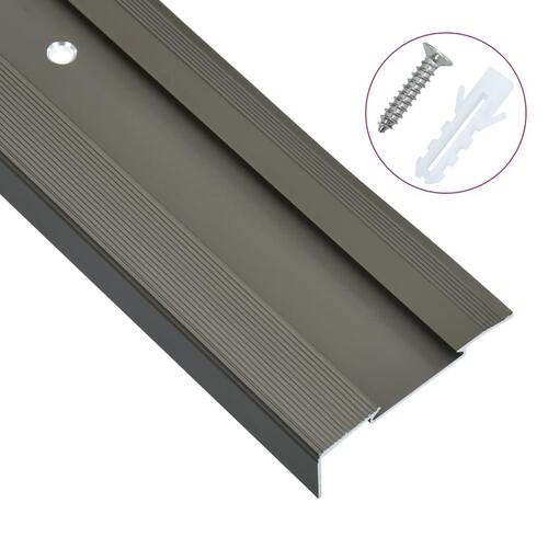 15 stk. trappelister L-facon 100 cm aluminium brun