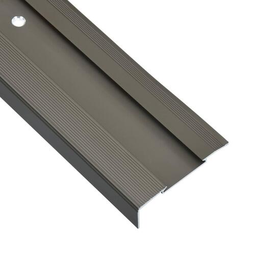 15 stk. trappelister L-facon 100 cm aluminium brun