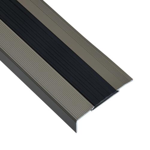 15 stk. trappelister L-facon 100 cm aluminium brun