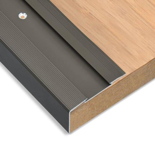 15 stk. trappelister L-facon 100 cm aluminium brun