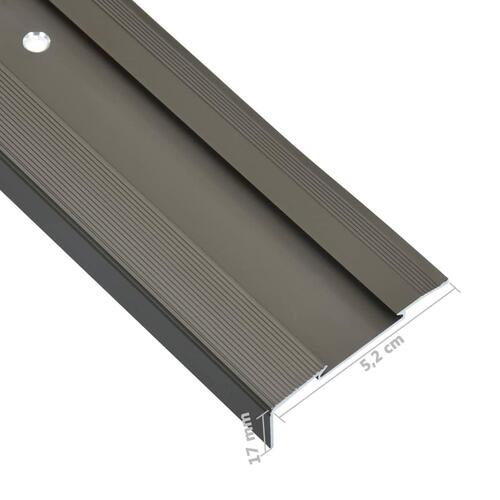 15 stk. trappelister L-facon 100 cm aluminium brun