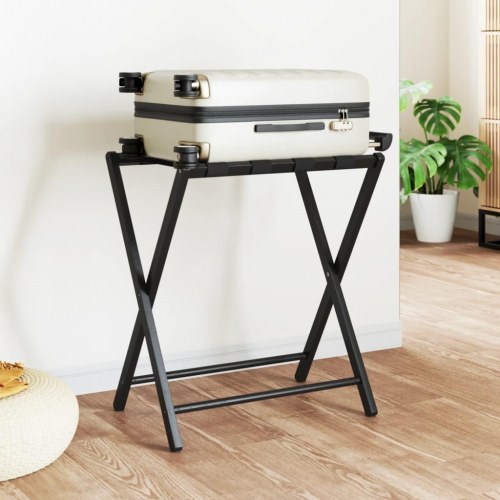 Kuffertbænk 68,5x38x58 cm bambus sort