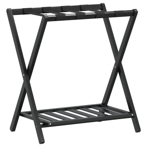 Kuffertbænk 68x38x58 cm bambus sort