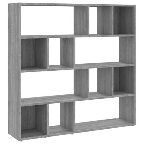 Bogreol/rumdeler 105x24x102 cm grå sonoma-eg