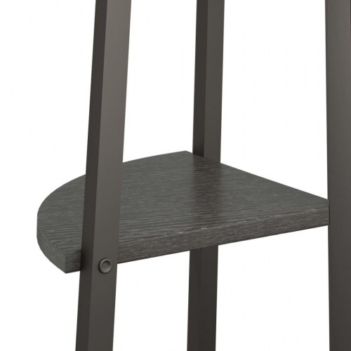 Hjørnereol med 4 hylder - sort, 45,5 x 31,5 x 150 cm