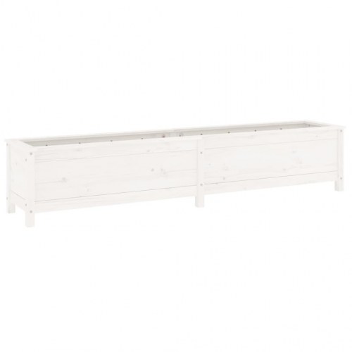 Højbed 199,5x40x39 cm massivt fyrretræ hvid