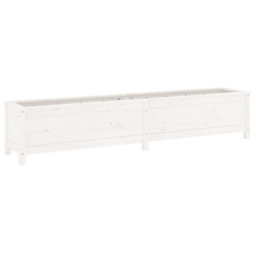 Højbed 199,5x40x39 cm massivt fyrretræ hvid