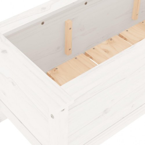 Højbed 199,5x40x39 cm massivt fyrretræ hvid