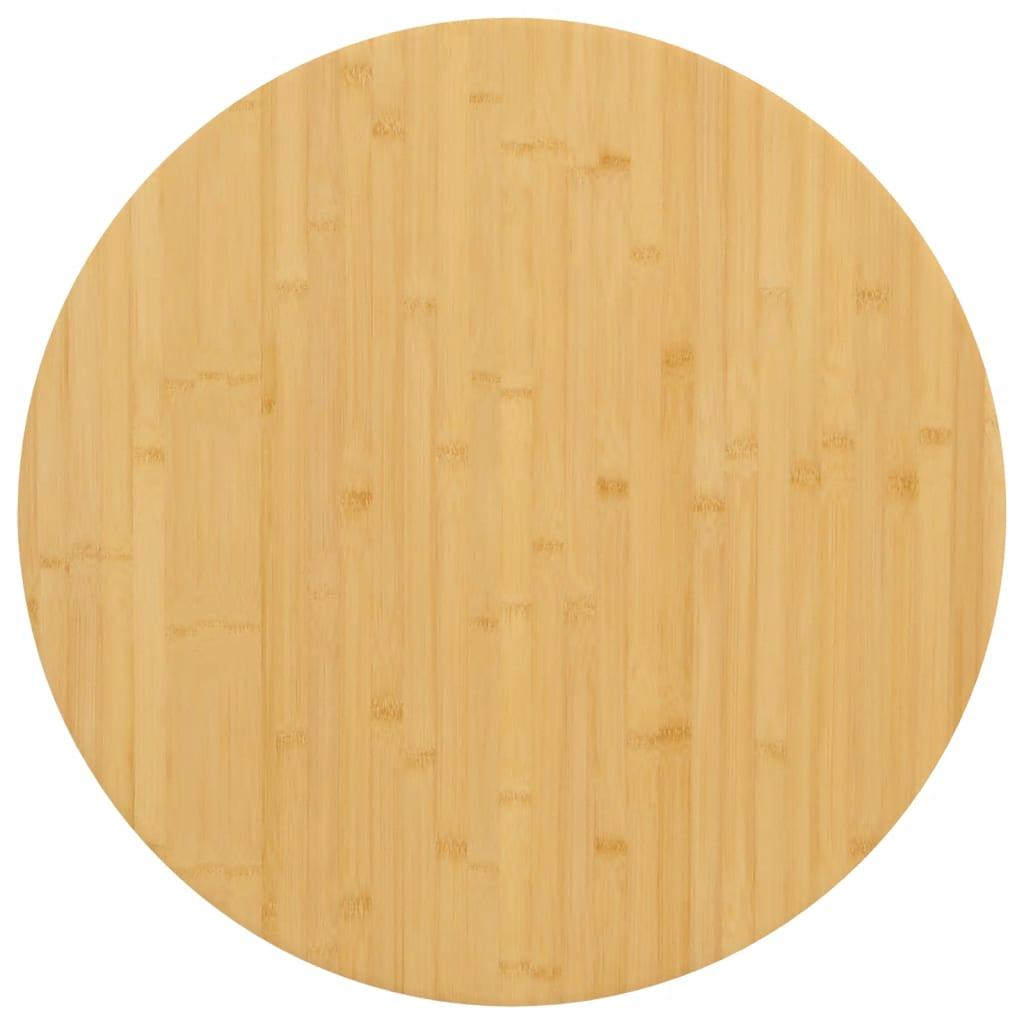 Bordplade Ø90x2,5 cm bambus