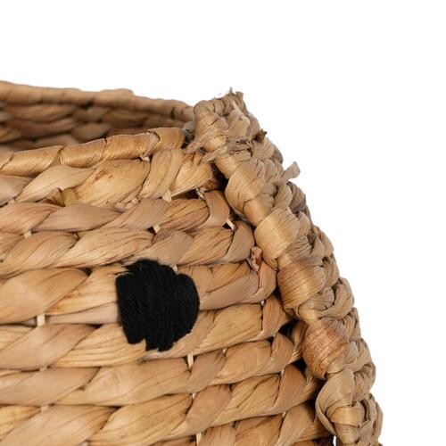 Kurv Hund Sort Beige Naturlig fiber 27 x 27 x 19 cm