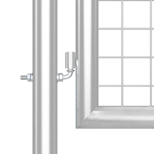 Gitterlåge til havehegn 400x175 cm galvaniseret stål sølvfarvet